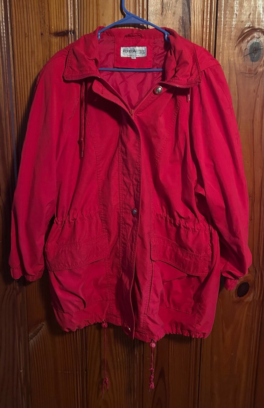 Forecaster of Boston Vintage Men’s Red Coat Jacket winter lightweight large